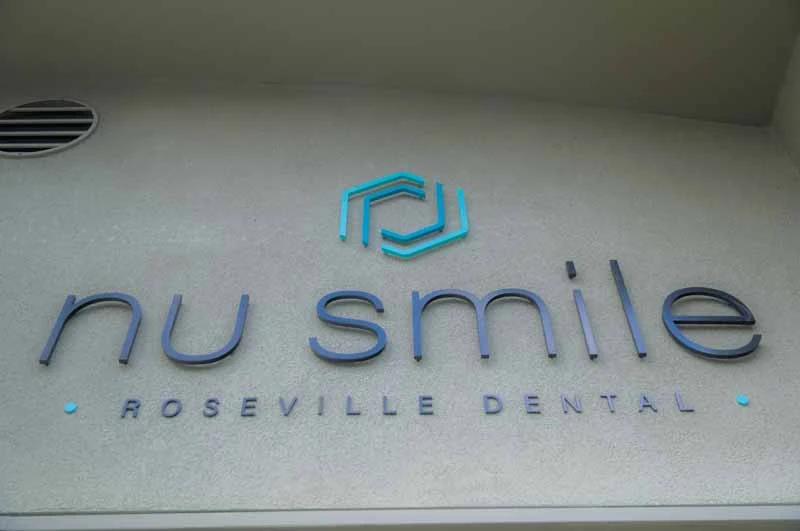 Nu Smile Roseville Dental front sign