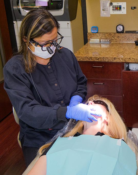 patient receiving dental care at Nu Smile Roseville Dental in Roseville, CA