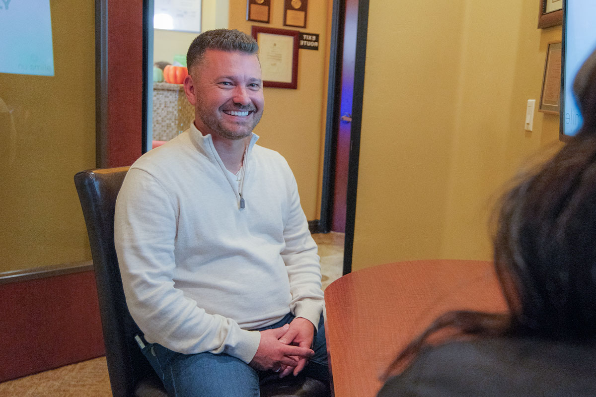 man smiling at Nu Smile Roseville Dental